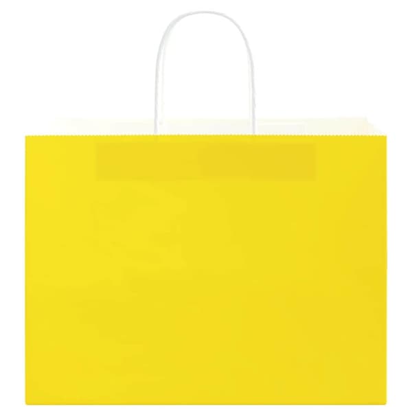 vidaXL Kraftpapperspåsar 250 st med handtag gul 32x17x25 cm