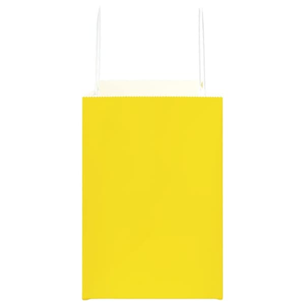 vidaXL Kraftpapperspåsar 250 st med handtag gul 32x17x25 cm
