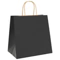 Miniatyrbild 3 av 11: vidaXL Kraftpapperspåsar 250 st med handtag svart 26x17x25 cm