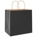 Miniatyrbild 4 av 11: vidaXL Kraftpapperspåsar 250 st med handtag svart 26x17x25 cm