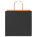 Miniatyrbild 5 av 11: vidaXL Kraftpapperspåsar 250 st med handtag svart 26x17x25 cm