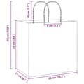 Miniatyrbild 11 av 11: vidaXL Kraftpapperspåsar 250 st med handtag svart 26x17x25 cm