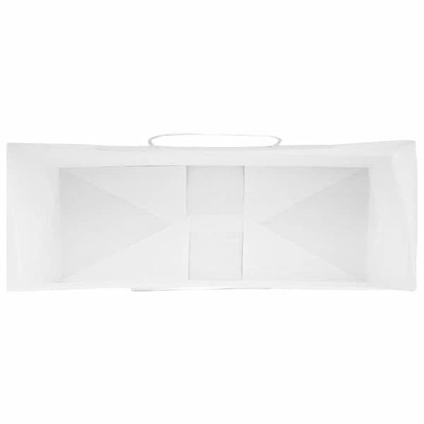 vidaXL Papirposer 50 stk med håndtak hvit 45x17x48 cm