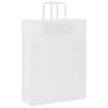 Miniatyrbild 3 av 11: vidaXL Kraftpapperspåsar 250 st med handtag vit 32x12x42 cm