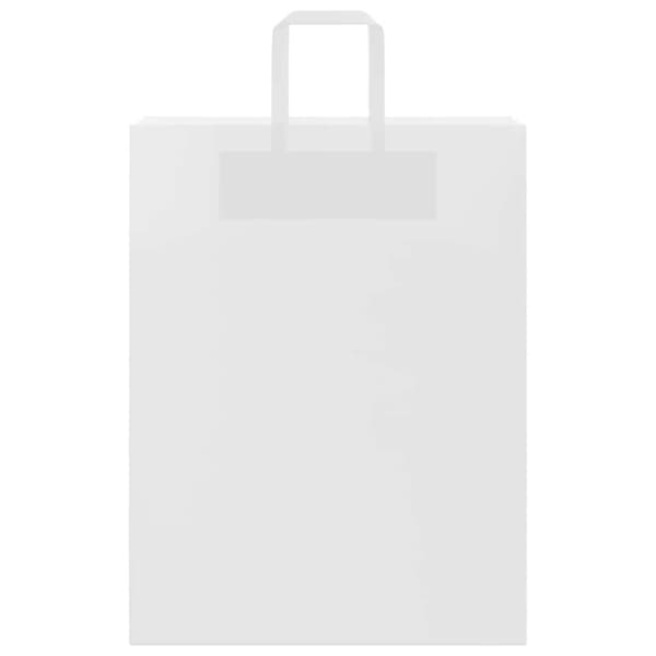 vidaXL Kraftpapperspåsar 250 st med handtag vit 32x12x42 cm