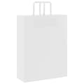 Miniatyrbild 7 av 11: vidaXL Kraftpapperspåsar 250 st med handtag vit 32x12x42 cm