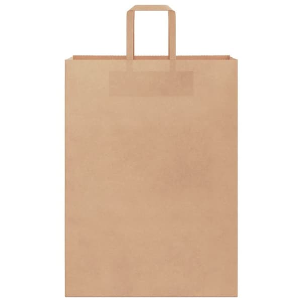 vidaXL Kraftpapperspåsar 50 st med handtag brun 32x17x44 cm