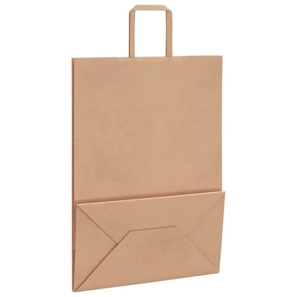 vidaXL Kraftpapperspåsar 50 st med handtag brun 32x17x44 cm