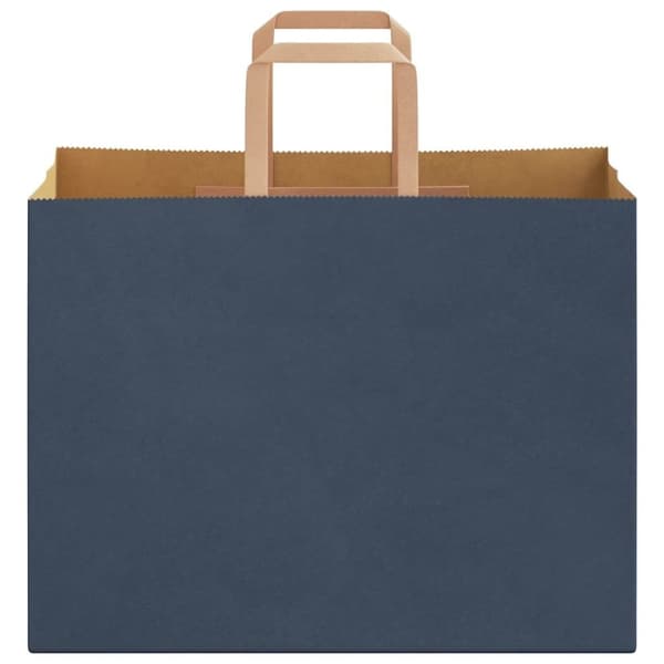 vidaXL Kraftpapperspåsar 50 st med handtag blå 32x17x25 cm