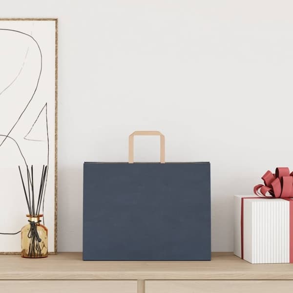 vidaXL Kraftpapperspåsar 50 st med handtag blå 32x17x25 cm