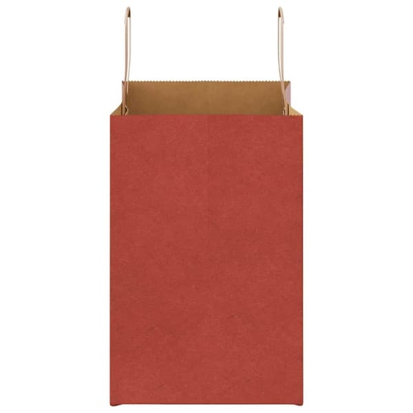 vidaXL Kraftpapperspåsar 50 st med handtag röd 26x17x25 cm