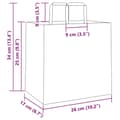 Miniatyrbild 11 av 11: vidaXL Kraftpapperspåsar 50 st med handtag röd 26x17x25 cm