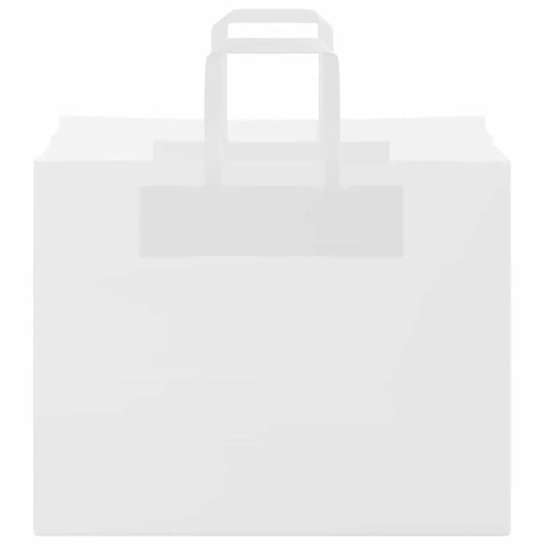 vidaXL Kraftpapperspåsar 50 st med handtag vit 32x22x24 cm