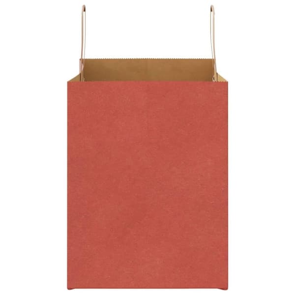 vidaXL Kraftpapperspåsar 50 st med handtag röd 32x22x28 cm