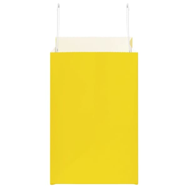 vidaXL Kraftpapperspåsar 50 st med handtag gul 26x17x25 cm