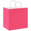 Miniatyrbild 7 av 11: vidaXL Kraftpapperspåsar 250 st med handtag rosa 26x17x25 cm