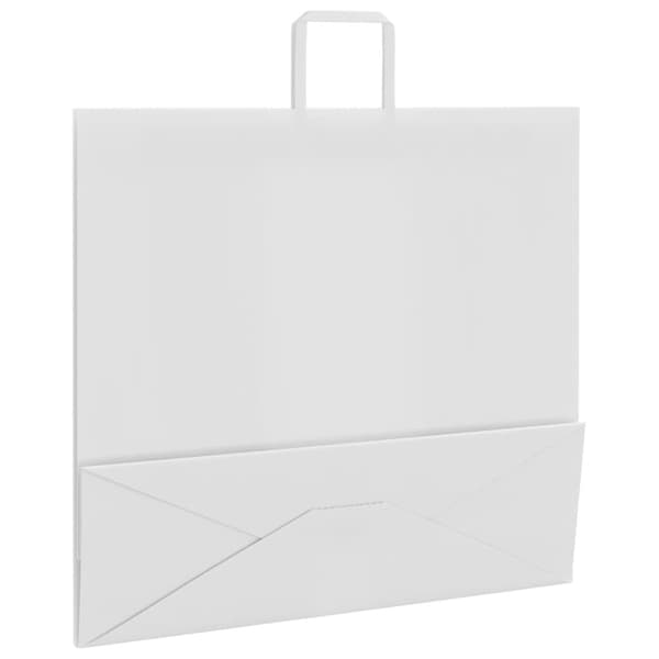 vidaXL Kraftpapperspåsar 250 st med handtag vit 54x15x49 cm