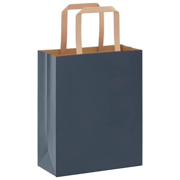 vidaXL Kraftpapperspåsar 50 st med handtag blå 18x8x22 cm