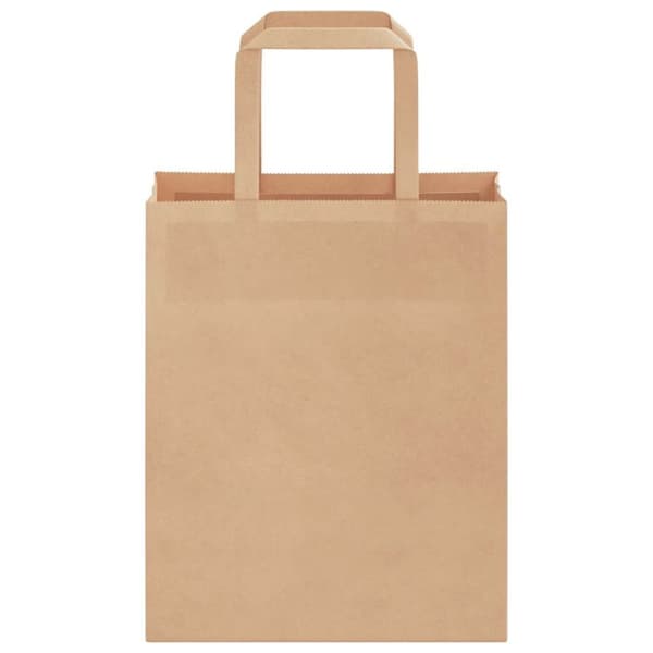 vidaXL Kraftpapperspåsar 250 st med handtag brun 18x8x22 cm