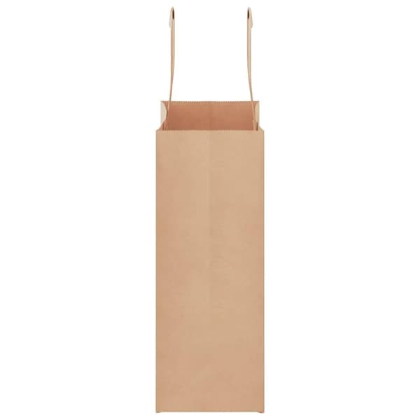 vidaXL Kraftpapperspåsar 250 st med handtag brun 18x8x22 cm