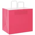 Miniatyrbild 3 av 11: vidaXL Kraftpapperspåsar 50 st med handtag rosa 32x22x28 cm