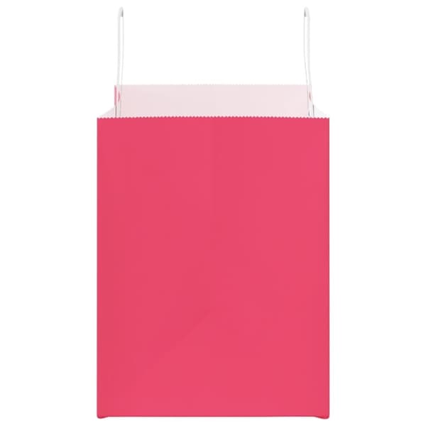 vidaXL Kraftpapperspåsar 50 st med handtag rosa 32x22x28 cm