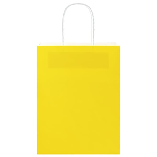 vidaXL Kraftpapperspåsar 250 st med handtag gul 21x11x28 cm