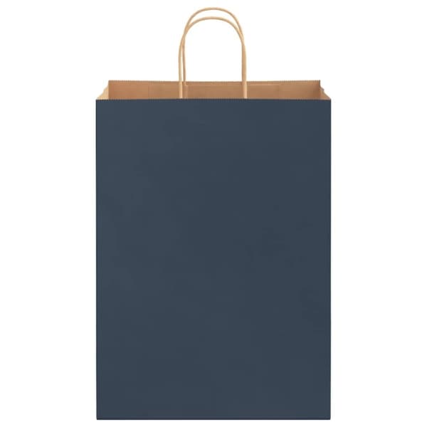 vidaXL Kraftpapperspåsar 50 st med handtag blå 32x17x44 cm