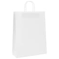 Miniatyrbild 4 av 11: vidaXL Kraftpapperspåsar 50 st med handtag vit 32x12x42 cm