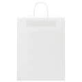 Miniatyrbild 5 av 11: vidaXL Kraftpapperspåsar 50 st med handtag vit 32x12x42 cm