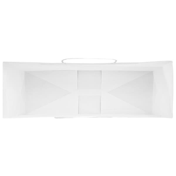 vidaXL Kraftpapperspåsar 50 st med handtag vit 32x12x42 cm
