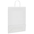 Miniatyrbild 9 av 11: vidaXL Kraftpapperspåsar 50 st med handtag vit 32x12x42 cm