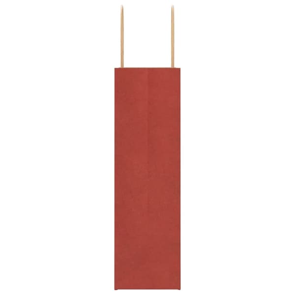 vidaXL Kraftpapperspåsar 250 st med handtag röd 21x11x36 cm