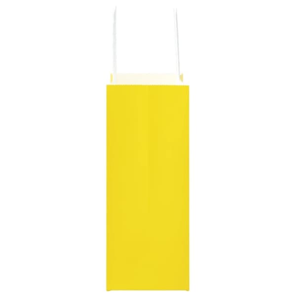 vidaXL Kraftpapperspåsar 250 st med handtag gul 15x8x21 cm