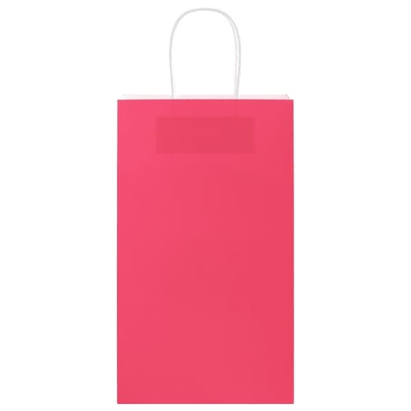 vidaXL Kraftpapperspåsar 50 st med handtag rosa 21x11x36 cm
