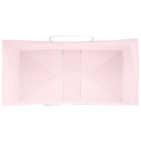 vidaXL Kraftpapperspåsar 50 st med handtag rosa 21x11x36 cm
