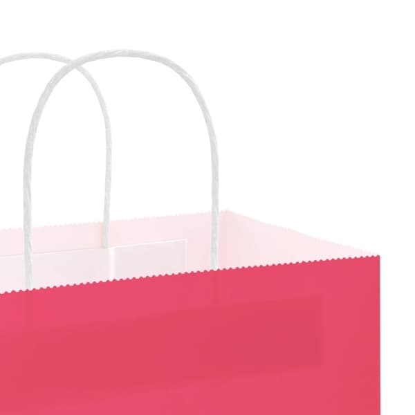 vidaXL Kraftpapperspåsar 50 st med handtag rosa 21x11x36 cm
