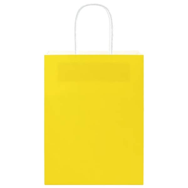 vidaXL Kraftpapperspåsar 50 st med handtag gul 21x11x28 cm