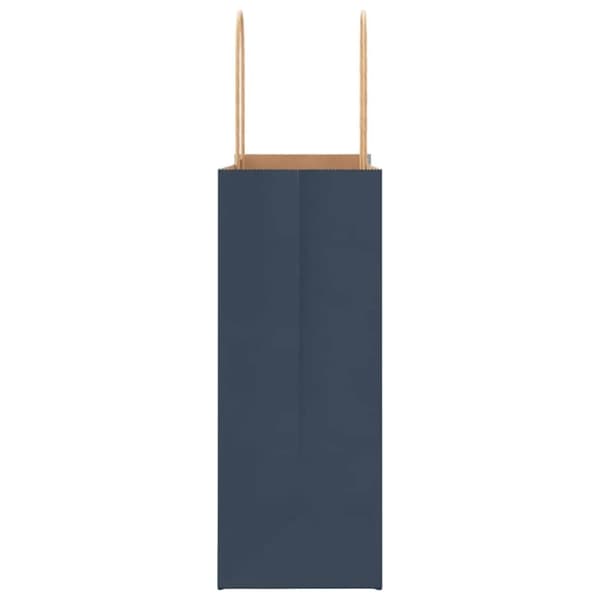 vidaXL Papperspåsar 250 st med handtag blå 21x11x28 cm