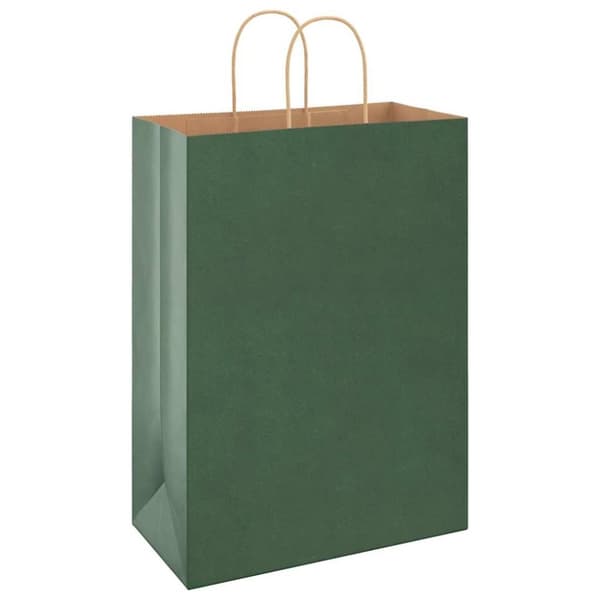 vidaXL Kraftpapperspåsar 50 st med handtag grön 32x17x44 cm