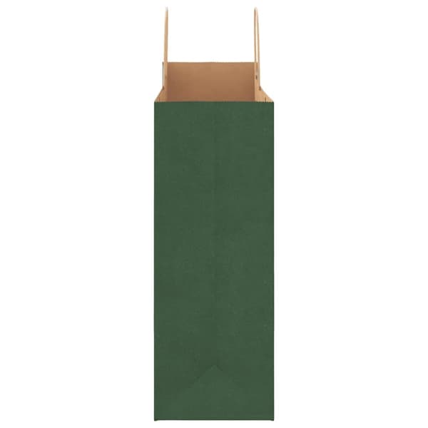 vidaXL Kraftpapperspåsar 50 st med handtag grön 32x17x44 cm