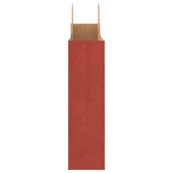 vidaXL Kraftpapperspåsar 250 st med handtag röd 32x12x42 cm