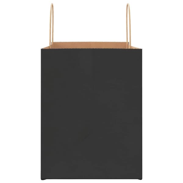 vidaXL Kraftpapperspåsar 250 st med handtag svart 32x22x28 cm