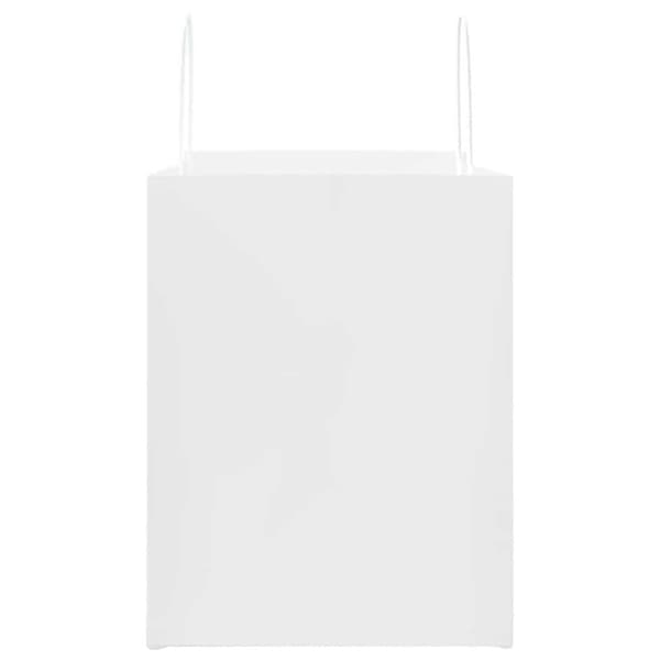 vidaXL Kraftpapperspåsar 50 st med handtag vit 32x22x28 cm