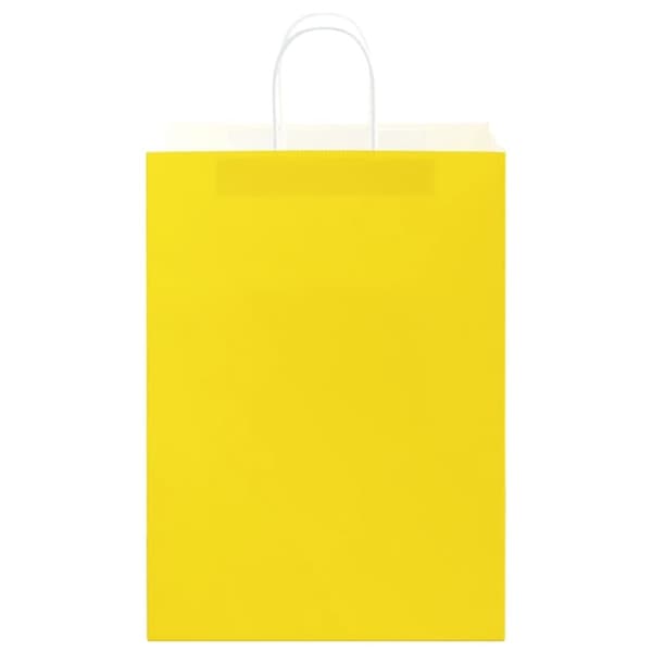 vidaXL Kraftpapperspåsar 50 st med handtag gul 32x17x44 cm
