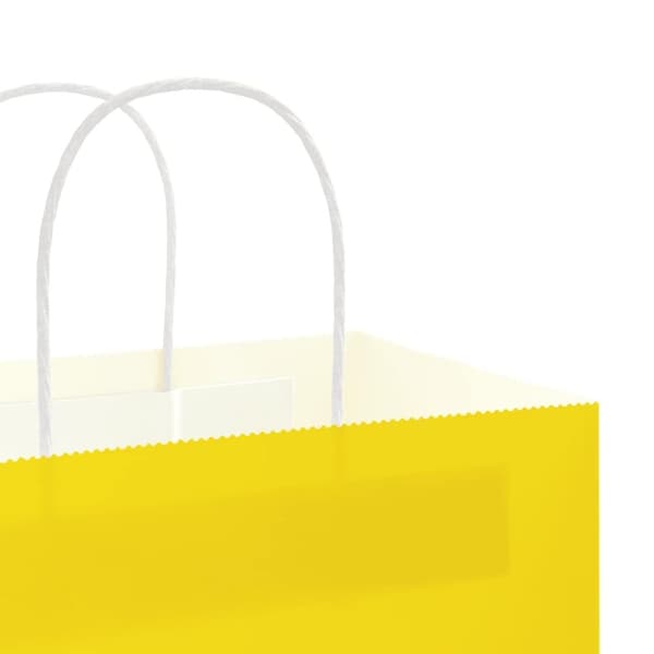 vidaXL Kraftpapperspåsar 50 st med handtag gul 32x17x44 cm