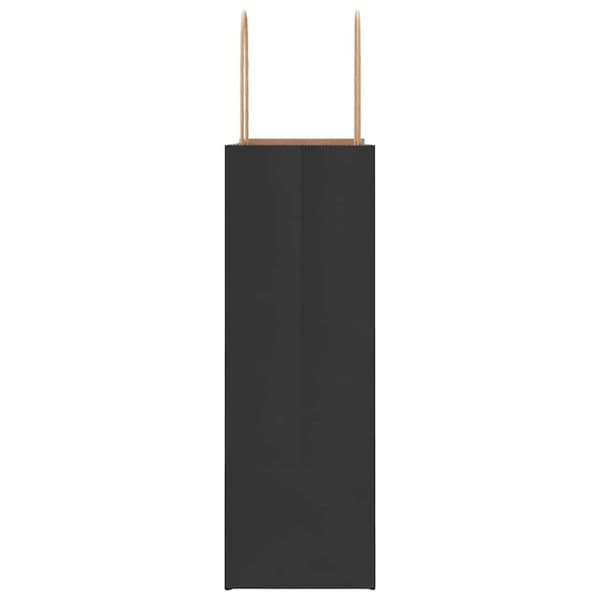 vidaXL Kraftpapperspåsar 250 st med handtag svart 26x12x35 cm