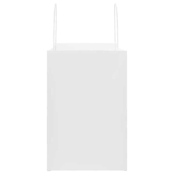 vidaXL Kraftpapperspåsar 250 st med handtag vit 26x17x25 cm