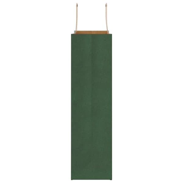 vidaXL Kraftpapperspåsar 50 st med handtag grön 32x12x42 cm