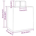 Miniatyrbild 11 av 11: vidaXL Kraftpapperspåsar 50 st med handtag rosa 26x17x25 cm